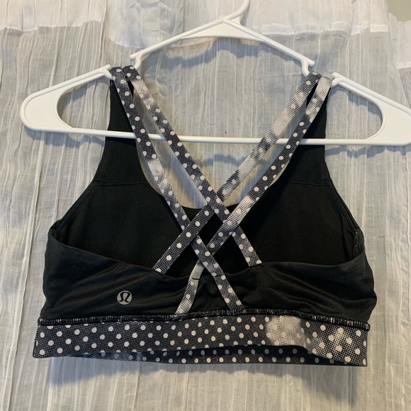LULULEMON black and white polkadot sports bra - Picture 2 of 4
